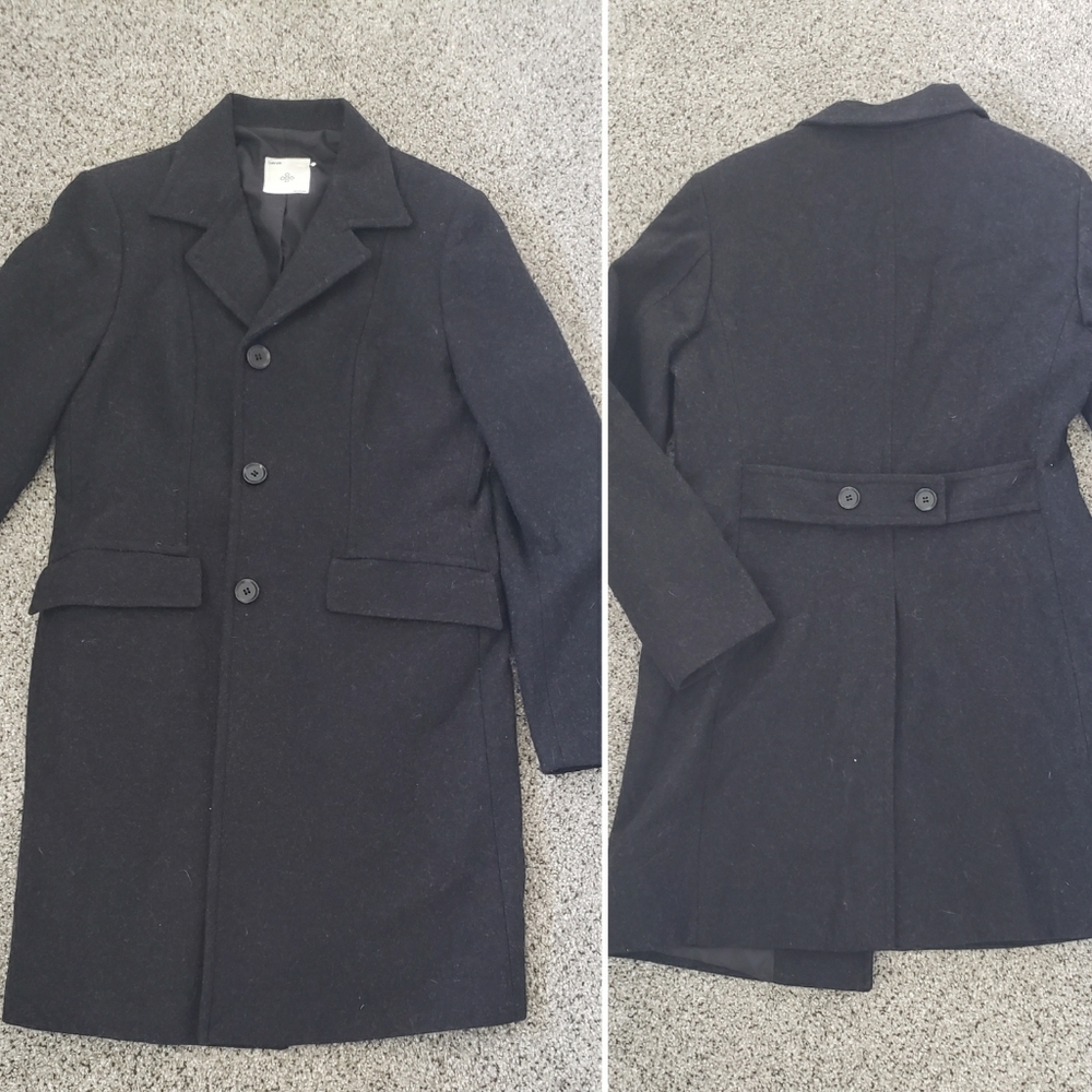 Closet Clear Out! Vintage italian coat Gabriele Stefani black wool